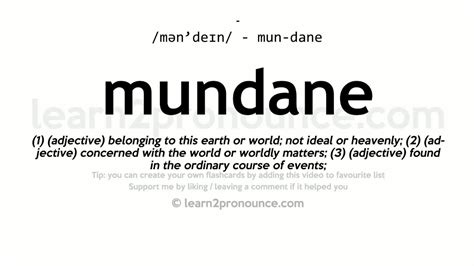 mundane person meaning.